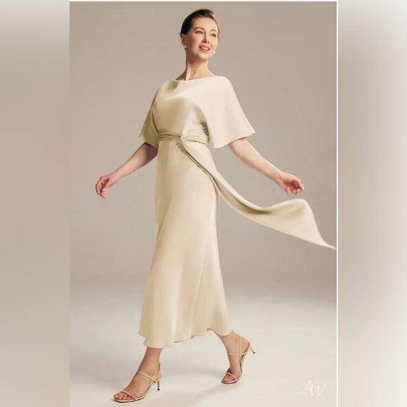 Dresses & Skirts - Elegant AW ROMULA DRESS
Satin Charmeuse Champagne Sz 12